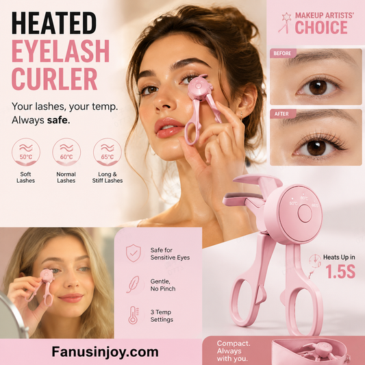 Recommended by celebrity makeup artists!💅👀 You’ve never fully restored your lashes to their original beauty!Electric Heated Eyelash Curler