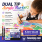 ✨️Amazing 50% Off！👩‍🎨Recommended by Painters！🌈A Must‑Have for Painting Enthusiasts!🌈Dual Tip Acrylic Paint Pen Marker