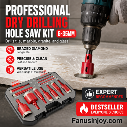 🔥Limited 50% Off！🏭Direct from Factory！👨‍🔧Craftsmen Approved！🛠️Professional Dry Drilling Hole Saw Kit (6-35mm)