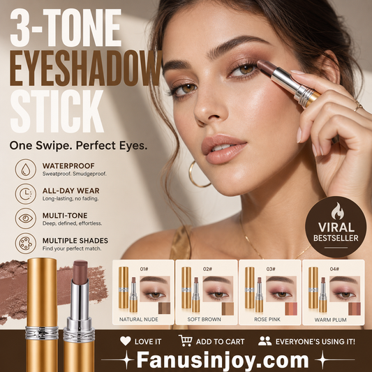 👱‍♀️Recommended by celebrity makeup artists! ✨️Create your beauty with one stroke! 👀3-Tone Gradient Eyeshadow Stick