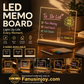 🔥50% surprise discount！🔆Must-have items to boost life sense of ritual！Rewritable LED Note Board with 7 Color Pens