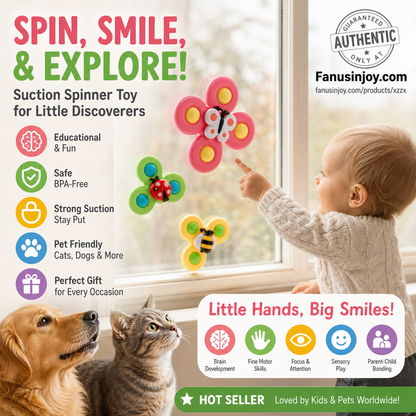 🎁Special Offer for 🤰🏻Maternity & 👧Baby Section！🌺Kids have fun while boosting intelligence！✨️Suction Cup Spinner Toys