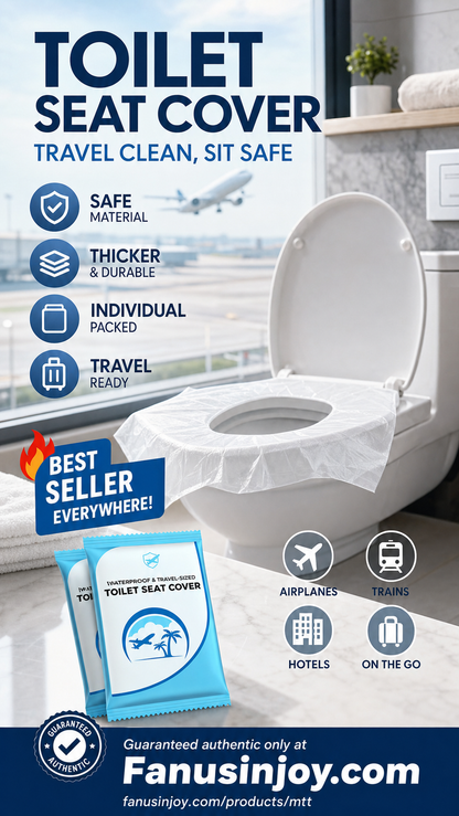 🎁2026 Hot Sale！✨️Buy 3 Get 2 Free 🎁No Worry Of Public Toilet Anymore👋💥 Disposable Plastic Toilet Seat Cover