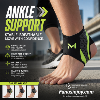 🏃‍♀️Recommended by athletes🎊limited time 50% off！🏃🏻‍♂️Protect your ankles and reduce injuries!Breathable Elastic Ankle Support Brace