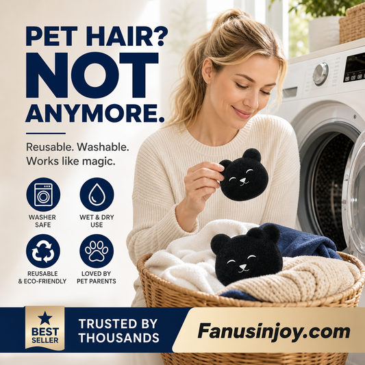 ✨️Surprise 50% off！🐈No more tedious lint removal！🐕Cute Bear Pet Hair Remover