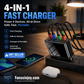 🔥Limited time 50% off！🔋4-in-1 charger for flexible charging！🔌Universal 4-in-1 USB Power Adapter