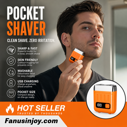 🔥Limited time 50% off！👱‍♂️The best gift for men！Smooth & Powerful Mini Electric Shaver