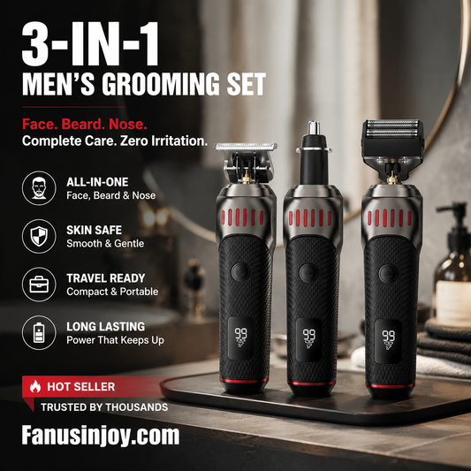 🔥50% OFF! 👱‍♂️One complete set for all men’s grooming needs! 3-in-1 Grooming Set for Men – Hair & Beard