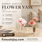 🌸LAST DAY SPECIAL PRICE!!🌸Nordic Transparent Acrylic Vase | Elegant Desktop Plant Holder & Home Decor | Modern Centerpiece for Living Room & Wedding Tables