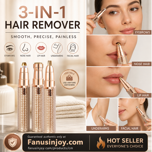 📢📢50% OFF !! ⏰3-in-1 Electric Eyebrow Trimmer – Interchangeable Heads for Brows, Face, and Detail Trimming – Ideal for Men and Women, Keeps You Groomed Anywhere, Anytime
