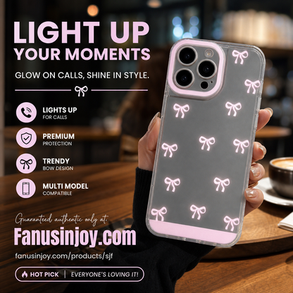 🎁Special Surprise Offer🔥 50% OFF! 📱Vibrant Phone Case Full of Vitality!✨ 🎀LED Light-Up Bow Phone Case – Incoming Call Glow, Shock Protection & Soft TPU Comfort 🎀