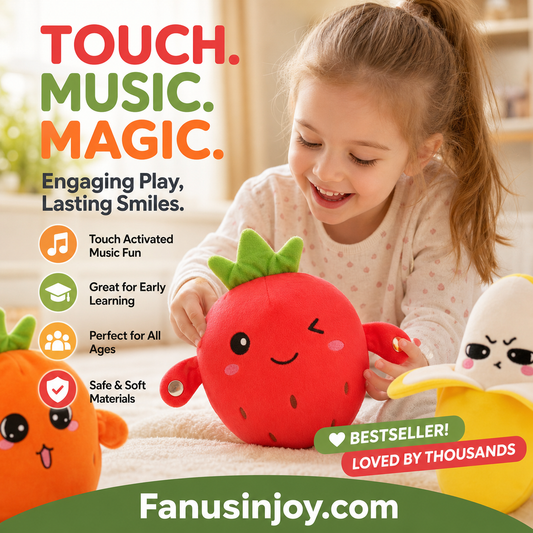 ✨️Surprise 50% discount！🍓Give him a joyful childhood！🎶Fruit Sensor Beat Interactive Doll