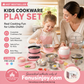🎁[Best Gift For Kid]🔥Amazing 50% Off！👩‍🍳Little Chef Tool Set！👧Must‑have Toy For Kids Growth!🍳Children's Real Cooking Mini Kitchen Toys - 22 PCS Set