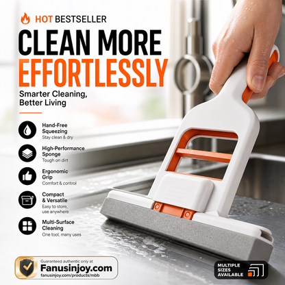 ✨️Surprise Special 50% Off！👋No messy hands & easy to clean！💦Your handy cleaning helper！Mini Portable Self-Squeezing Mop