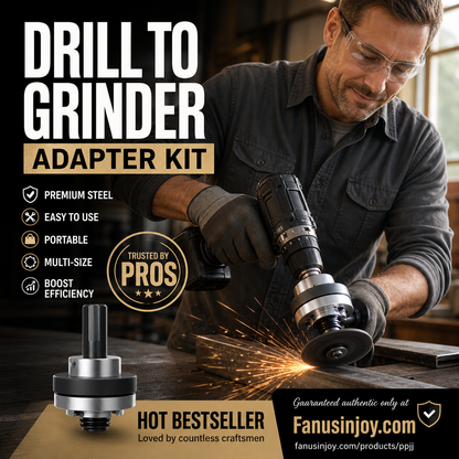 🏭Factory Special 🔥50% Off！🛠️Faster, smoother and easier to use！Heavy Duty Drill to Angle Grinder Adapter