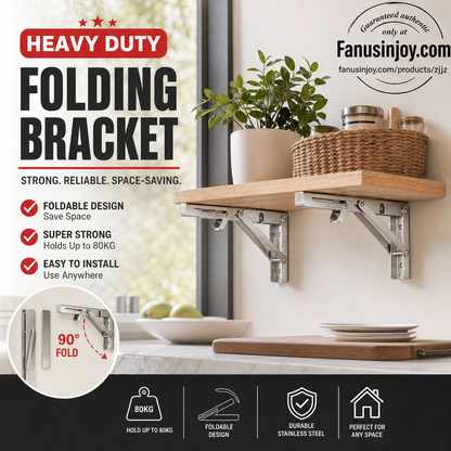 🥳2026 HOT SALE🥳💞50K+ SOLD!💥🛋️📚 Fold in a Second, Declutter Instantly! Multi-use Bracket for a Tidy Kitchen/Study 50% OFF🧱✨
