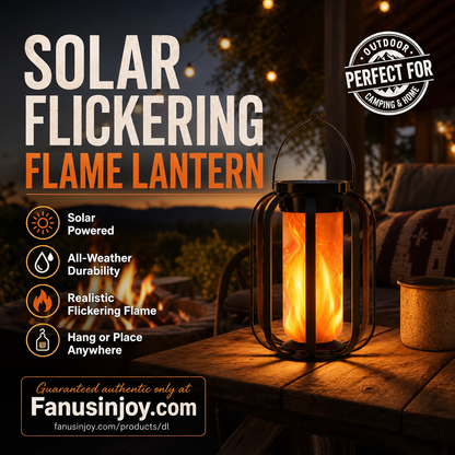 🔥Limited time 50% off！🏮Must-have item for warm ambient vibes！✨️Solar Flickering Flame Lantern