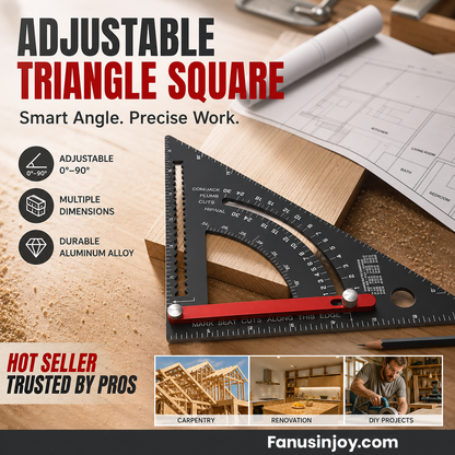 🔥Limited Time 50% Discount, Over 100,000 Sold！👨‍🔧Recommended by Professional Craftsmen！7inch Aluminum Alloy Rafter Square for Carpenter