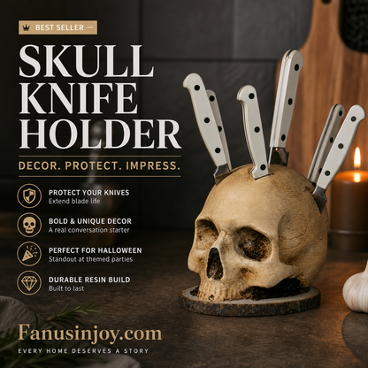 💥Limited Time 50% Off! Creative Skull Resin Knife Holder