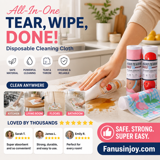 💥Super discount! Super strong cleaning powe.Tearable Microfiber Cleaning Rag Roll