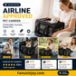 🔥Ditch your bulky hard-sided pet airline crate! 🐱🐕This airline-compliant carrier keeps you and your furry friend safer on flights.Breathable Pet Carrier Bag with Detachable Shoulder Strap