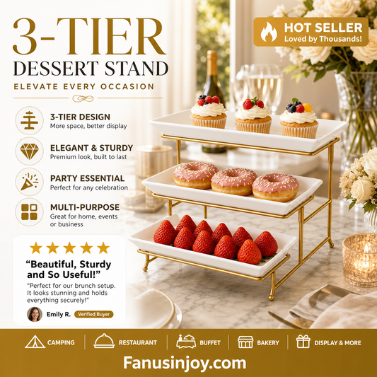 ✨️Surprise 50% Off! 🍰Must-have for sweet parties! 3 Tier Dessert Stand Metal Cake Display Rack