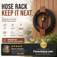 🎉🎉Amazing 50% OFF!  👩🏻‍🌾2-in-1 Decor & Storage！🏡Get rid of messy long water pipes！Wall Mounted Iron Garden Hose Holder