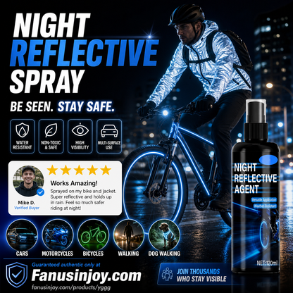 🔥2026 New Arrival Limited‑Time 💥50% Off！ 🎆Cool, Safe & Eye‑Catching！🔆Turn Almost Anything Glow‑in‑the‑Dark!Multipurpose Night Reflective Spray