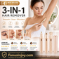 📢📢50% OFF !! ⏰3-in-1 Electric Eyebrow Trimmer – Interchangeable Heads for Brows, Face, and Detail Trimming – Ideal for Men and Women, Keeps You Groomed Anywhere, Anytime