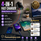 🔥Limited time 50% off！🔋4-in-1 charger for flexible charging！🔌Universal 4-in-1 USB Power Adapter