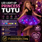 ✨️Surprise 50% Off！👸Become a glowing princess！👗LED Light Up Sequin Tutu Skirt Star Mesh Princess Skirt for Girls and Adults