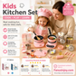 🎁[Best Gift For Kid]🔥Amazing 50% Off！👩‍🍳Little Chef Tool Set！👧Must‑have Toy For Kids Growth!🍳Children's Real Cooking Mini Kitchen Toys - 22 PCS Set
