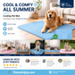 💥As low as £9.9! ❄️Give your furry friend a cool summer!🧊Pet Cooling Ice Silk Mat – Summer Cooling Pet Bed Pad for Dogs and Cats, Breathable Washable Sleeping Cushion for Indoor and Outdoor Use, Lightweight Cooling Crate and Sofa Pet Mat