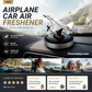 🚗A great car fragrance elevates your driving demeanor instantly！Airplane Solar Energy Rotating Car Air Freshener Scents Diffuser Ornament