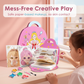 👑LAST DAY SALE ONLY ￡11.99!! 🎨Mess-Free Paper Play, Realistic Fun for Girls ✨ Princess Makeup & Diamond Painting Craft Kit