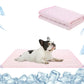 💥As low as £9.9! ❄️Give your furry friend a cool summer!🧊Pet Cooling Ice Silk Mat – Summer Cooling Pet Bed Pad for Dogs and Cats, Breathable Washable Sleeping Cushion for Indoor and Outdoor Use, Lightweight Cooling Crate and Sofa Pet Mat