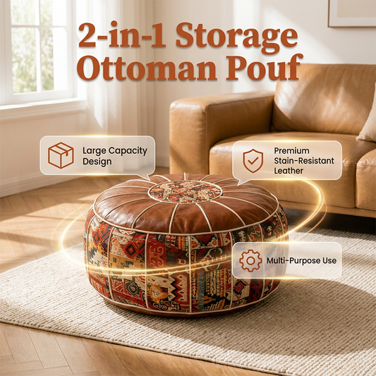 🥳2026 HOT SALE💥50% Off🥳 Multifunctional Storage Ottoman Pouf🪑