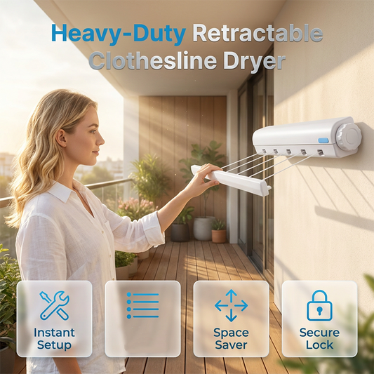 Retractable Multi-Line Clothesline Dryer
