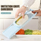 ⏰ 50% OFF – Limited Stock 🏆🥕 2-in-1 Multi-Function Handheld Slicer and Shredder, suitable for various vegetables and meats. Features two adjustable blades, easy to clean ⚡🍽️