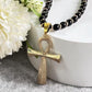 🔥Limited Time 50% OFF! ✝️New & Chic Trendy Item! Vintage Cross Pendant Necklace with Hematite Beads
