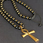 🔥Limited Time 50% OFF! ✝️New & Chic Trendy Item! Vintage Cross Pendant Necklace with Hematite Beads