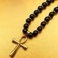 🔥Limited Time 50% OFF! ✝️New & Chic Trendy Item! Vintage Cross Pendant Necklace with Hematite Beads
