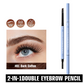 💥Amazing discount！👱‍♀️One-stroke design, reveal your natural beauty！Double-Ended Waterproof Angled Eyebrow Pencil