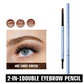 💥Amazing discount！👱‍♀️One-stroke design, reveal your natural beauty！Double-Ended Waterproof Angled Eyebrow Pencil