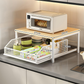 📢📢Flash 50% Off！🧂🍱Say goodbye to your messy desk ⏰2-Tier Kitchen Microwave Stand with Slide-Out Storage Drawer