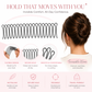 🔥Limited time 50% off！👱‍♀️Tame stray hairs and create sleek hairstyles！✨️Flexible Invisible Grip Flyaway Hair Comb