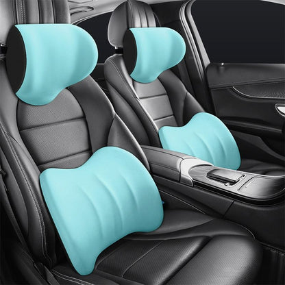 🔥Direct from factory, from💥 £14.99！🚗Enjoy a comfortable driving experience！Ergonomic Car Seat Headrest & Lumbar Cushion