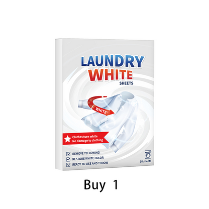 🔥Limited time 50% OFF！⬜Refresh your clothes with just one sheet！🥼Deep Cleaning Laundry Whitening Sheets