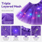 ✨️Surprise 50% Off！👸Become a glowing princess！👗LED Light Up Sequin Tutu Skirt Star Mesh Princess Skirt for Girls and Adults