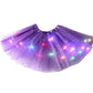 ✨️Surprise 50% Off！👸Become a glowing princess！👗LED Light Up Sequin Tutu Skirt Star Mesh Princess Skirt for Girls and Adults